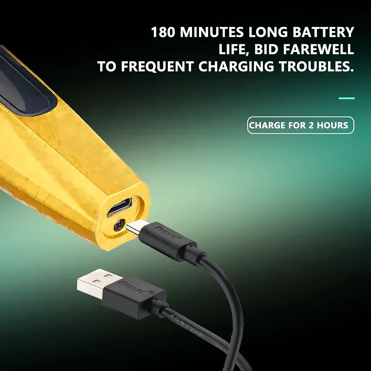 Kemei KM-1819 – charge USB-C