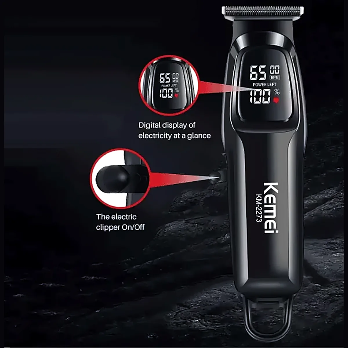 Kemei KM-2273 – vue 3